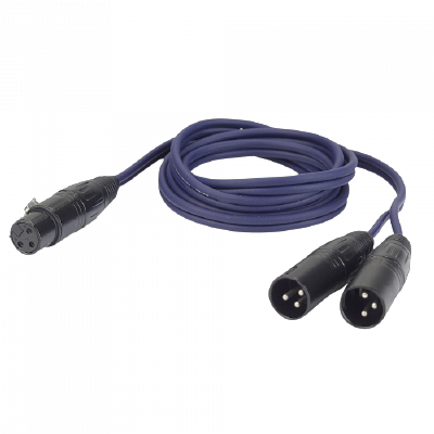 DAP FL39 - bal. XLR 3P, female to 2 x XLR 3P male 1,5 mt