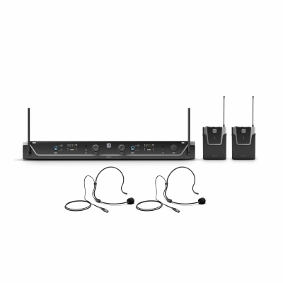 LD Systems U305 Series - Dubbele Ontvanger + 2x Bodypack en Headset