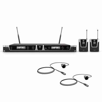 LD Systems U505 Series - Dubbele ontvanger + 2x Bodypack & Lavalier microfoon