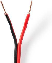 KAB0392 Speakercable 2x1.5mm cca Rood/Zwart rol van 100 mtr.