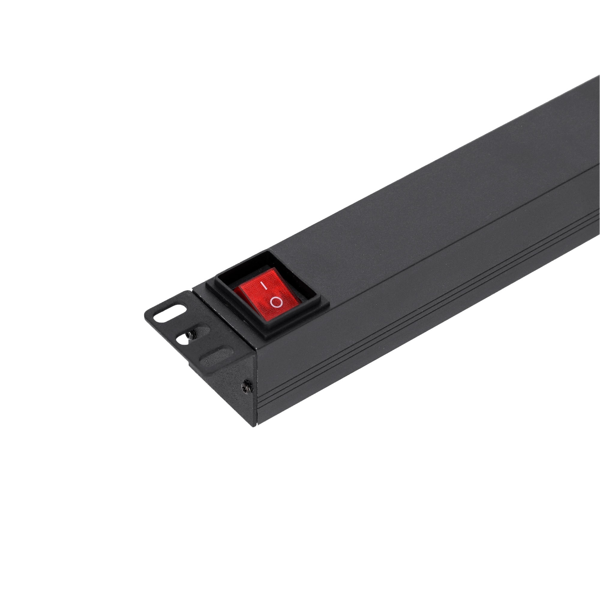 19" Stekkerblok 1U 8-voudig met Euro Voedingskabel