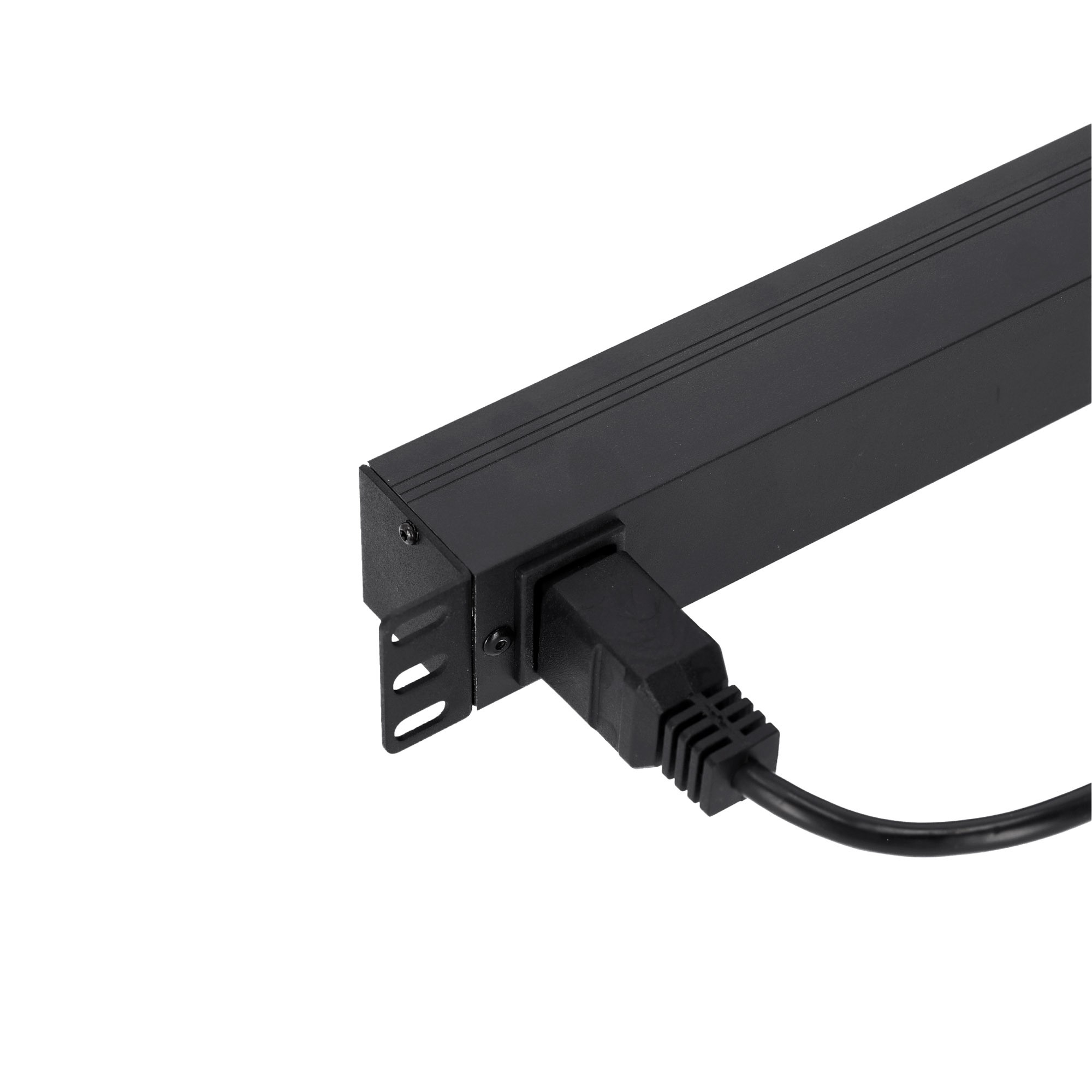 19" Stekkerblok 1U 8-voudig met Euro Voedingskabel