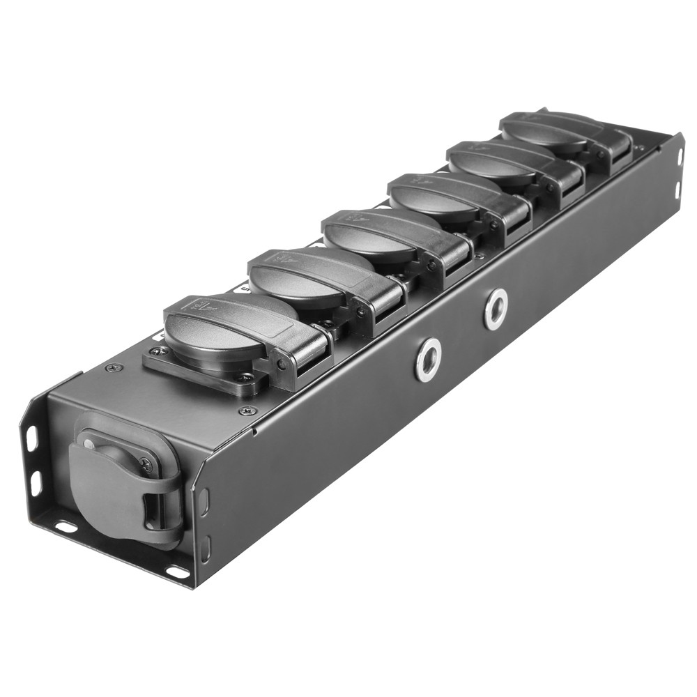 6-voudig Pro Stekkerblok PowerCON TRUE1 in