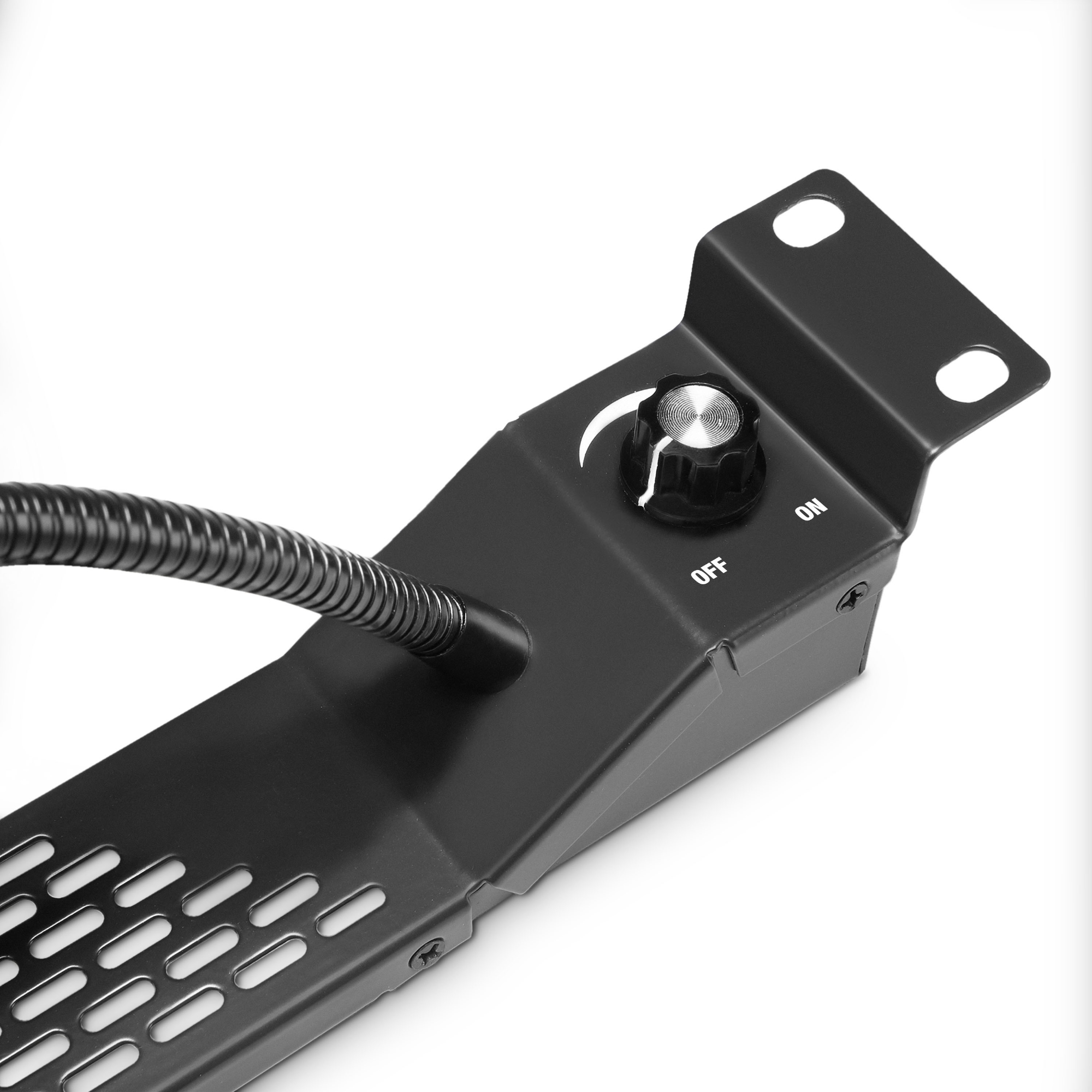 Adam Hall 19" Panel met dubbele zwanenhals LED verlichting Wit & Blauw