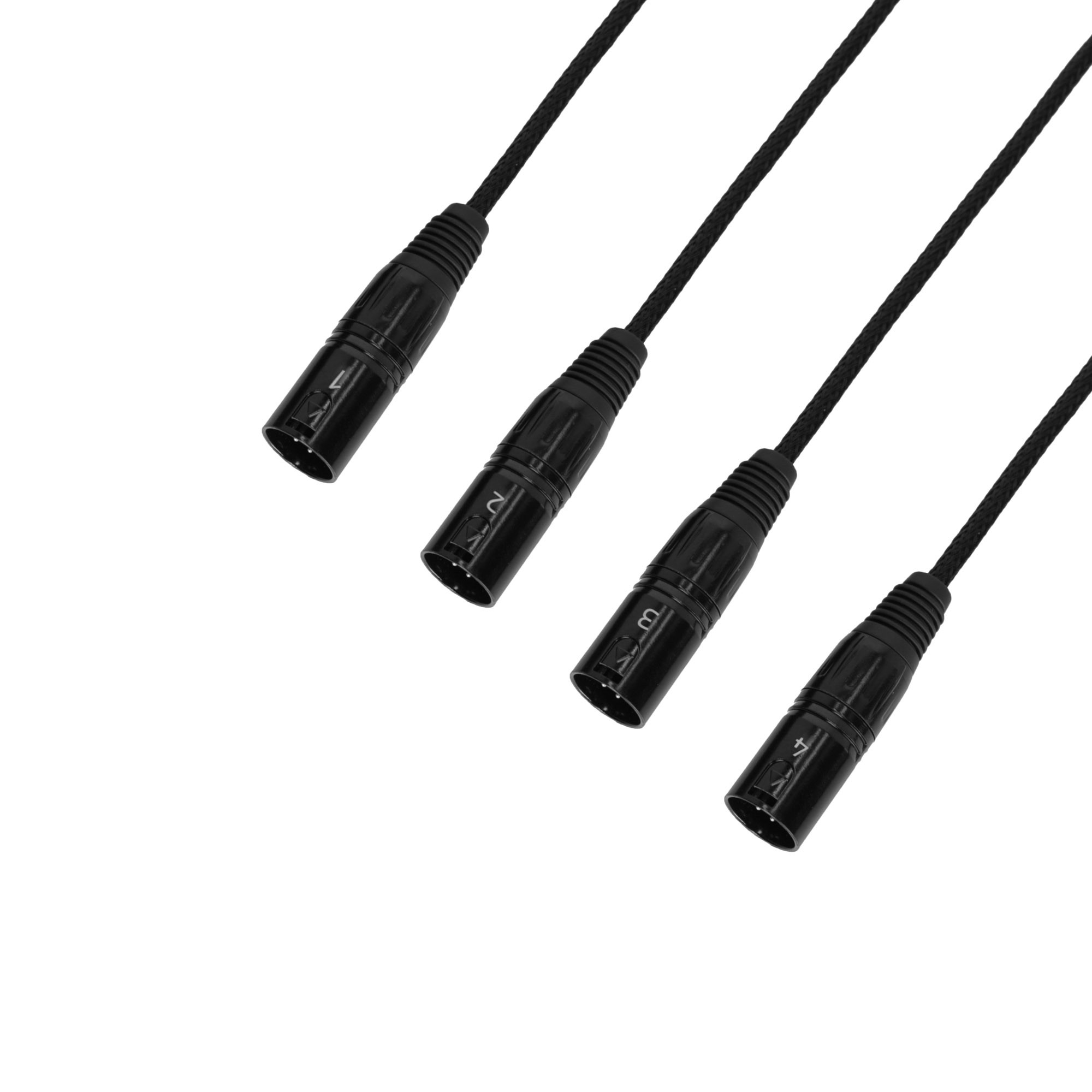 Audio DMX 4x XLR 5p male over CAT6A kabel