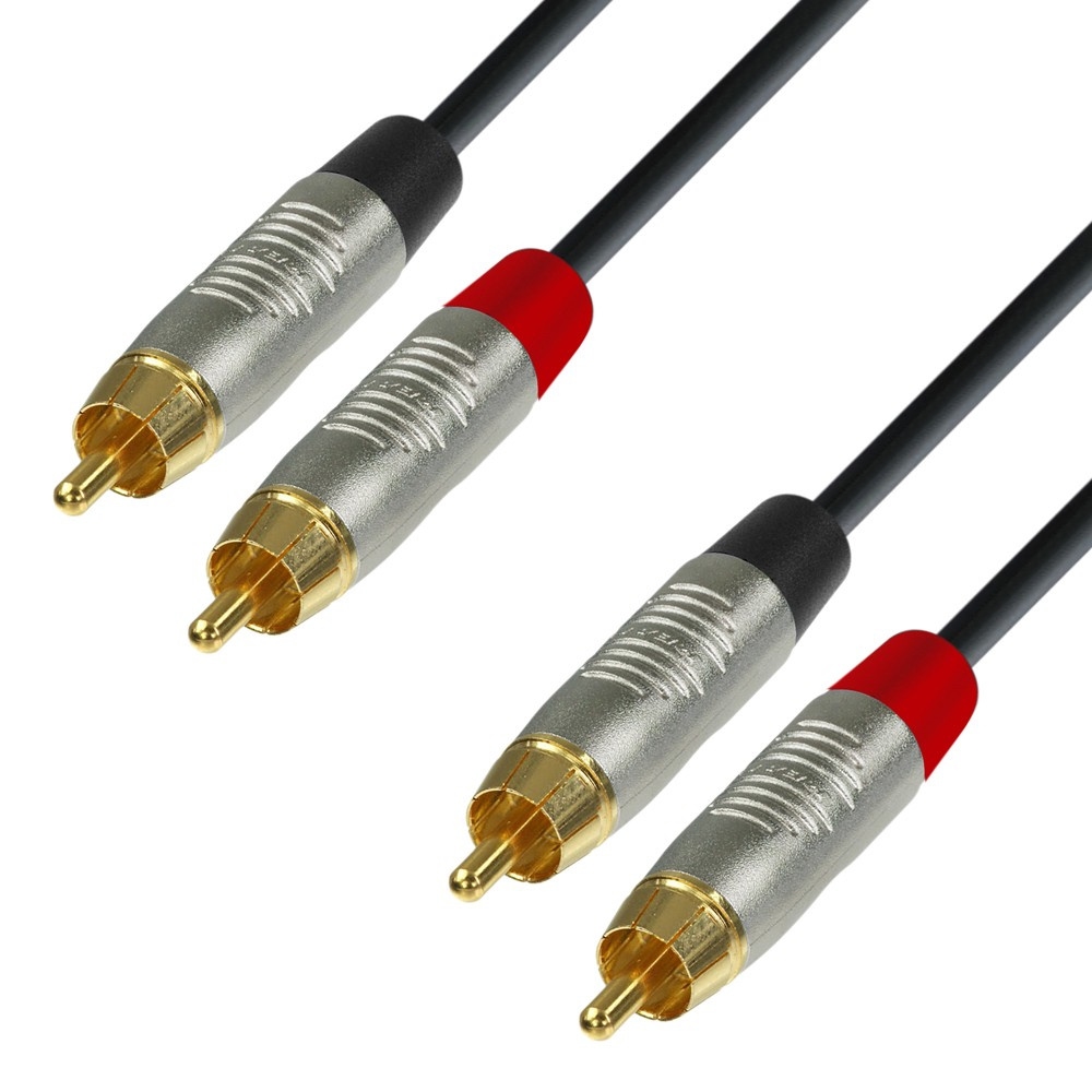 Audio kabel Rean 2x RCA naar RCA 0.6m