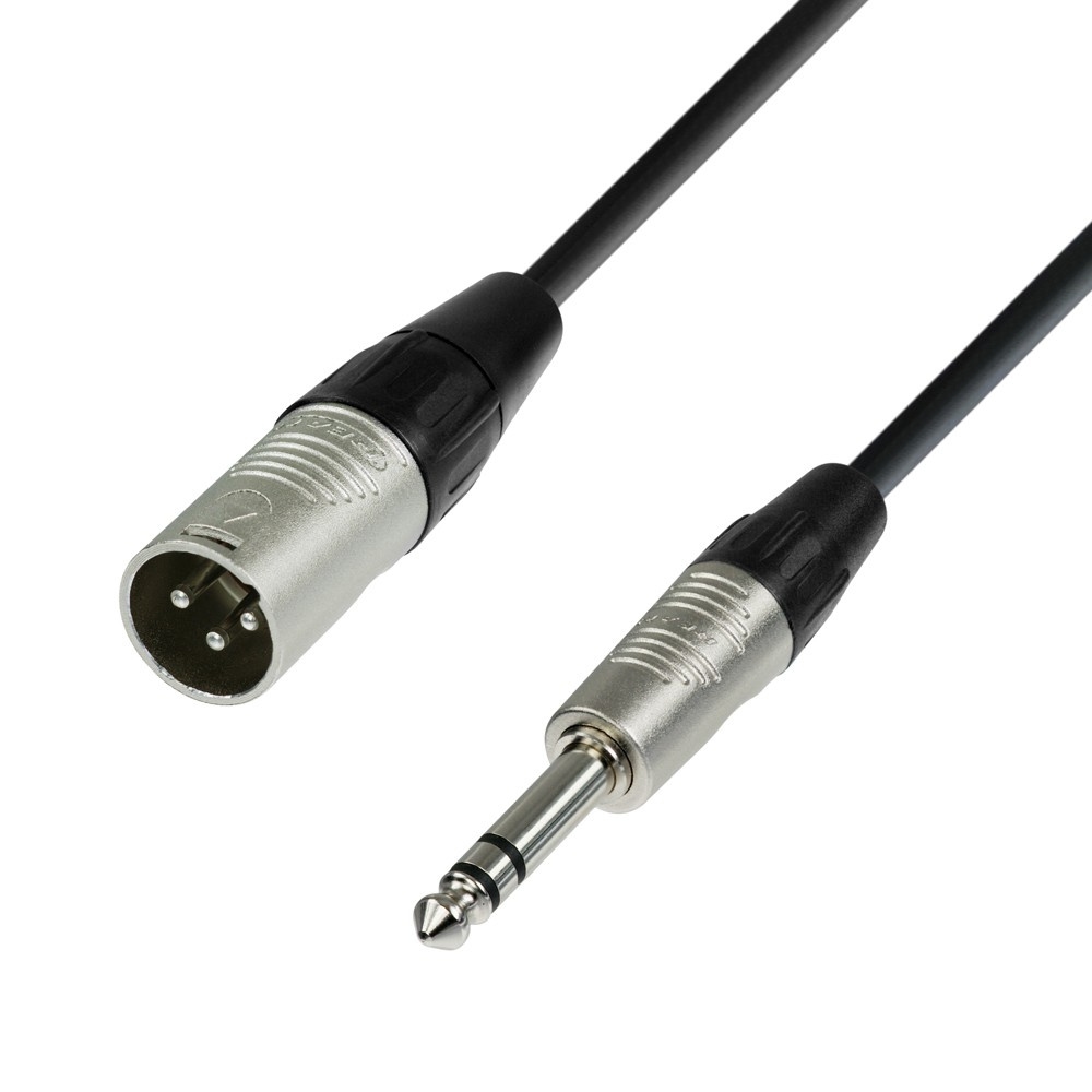 Audio kabel XLR Male naar Jack TRS 0.3m