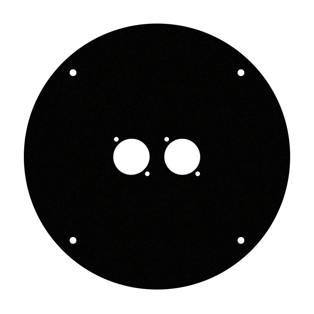 Front plaat voor haspel met 2x D-size gat