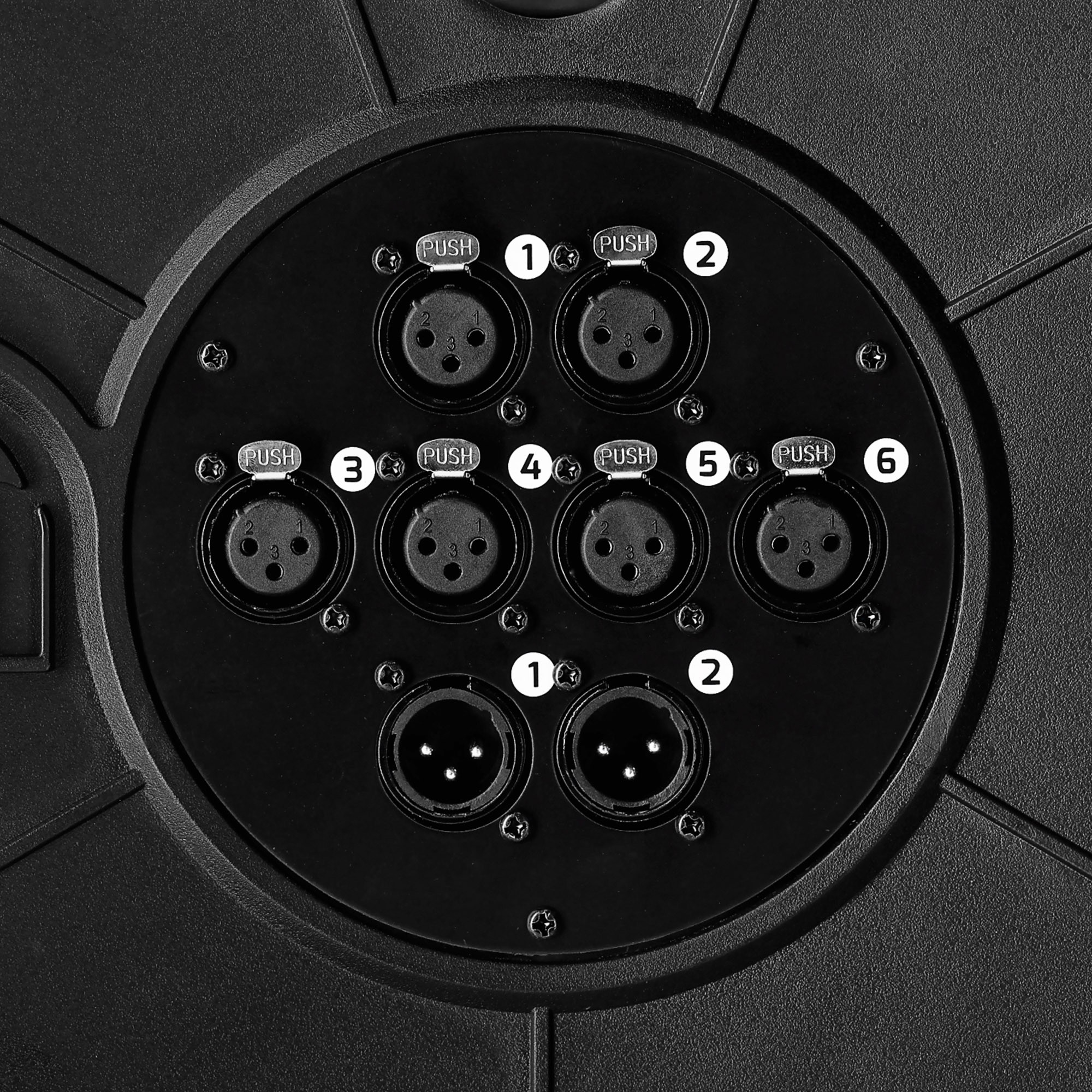 Haspel met 8-kanaals multicore XLR 3p (6 send & 2 return) kabel 30m