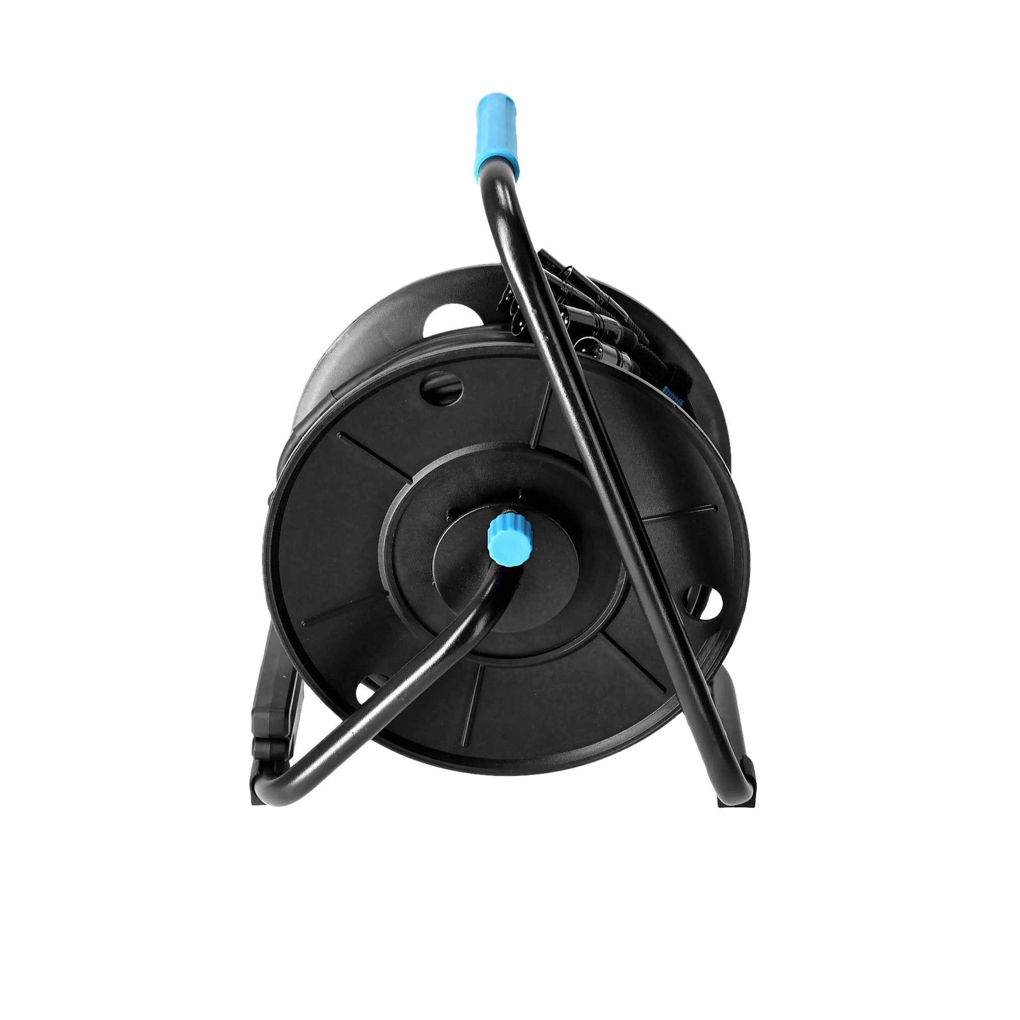 Haspel met 8-kanaals multicore XLR 3p kabel 30m