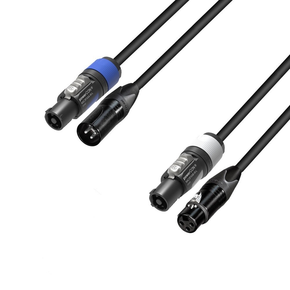 Hybride kabel Neutrik PowerCON & XLR 10m