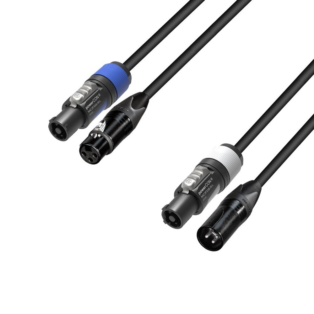 Hybride kabel Neutrik PowerCON & XLR 3p 10m