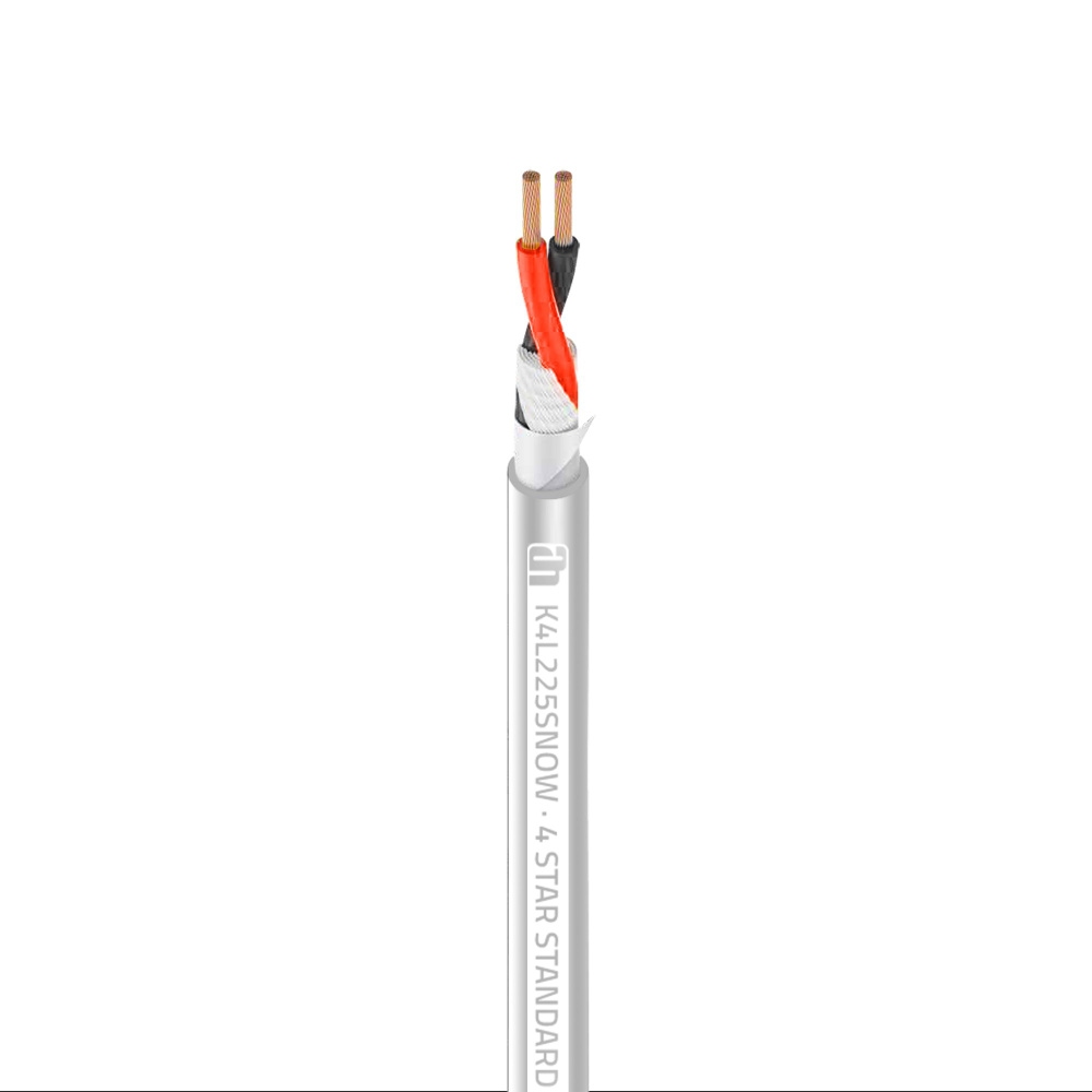 Luidsprekerkabel 2x 2,5 mm² AWG13 Wit (per meter)