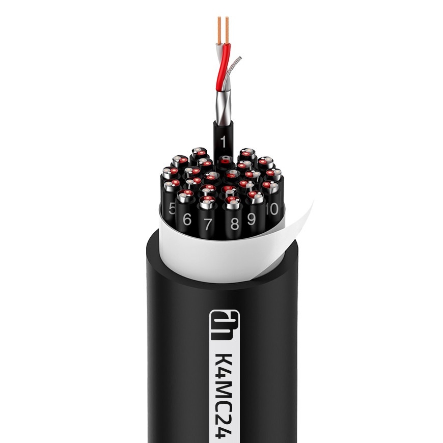 Multicore kabel 24 kernen met 48x 0,14 mm² AWG26