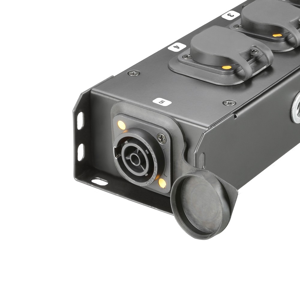 Pro Stekkerblok PowerCON TRUE1 in en 5x PowerCON TRUE1 uit