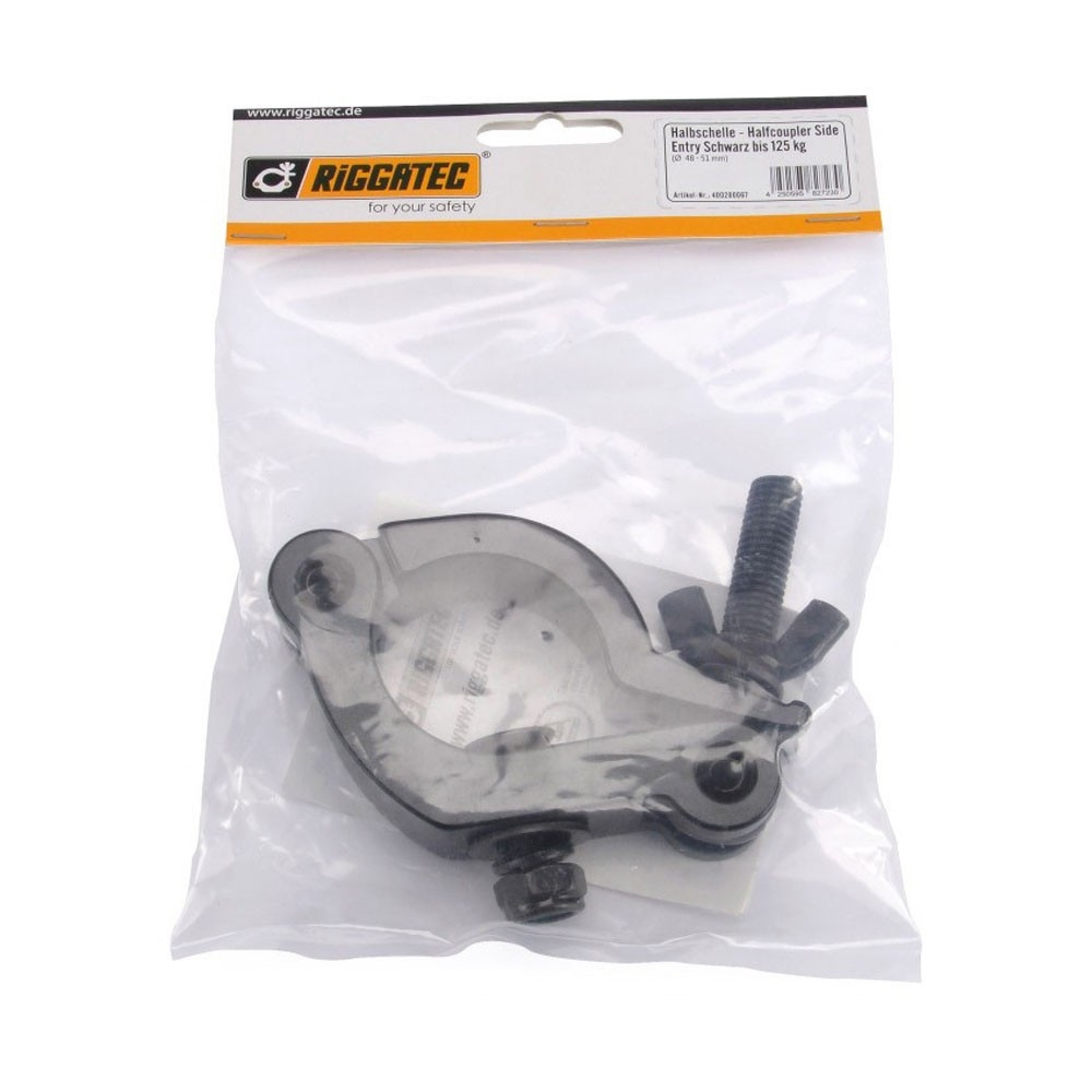 RIGGATEC Halfcoupler Side Entry Black max. Load 300 kg (48 - 51 mm)