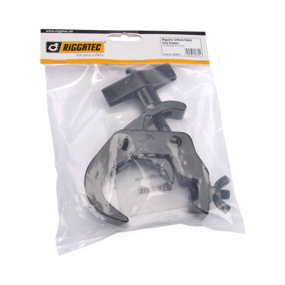 RIGGATEC Selflock Easy Hook Zwart up to 250 kg (48 - 51 mm)