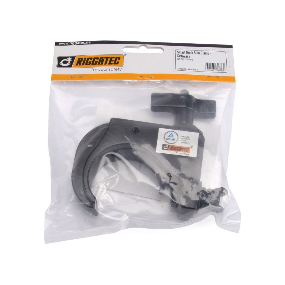 RIGGATEC Smart Hook Slim Clamp - Black up to 200 kg (48 - 51 mm)