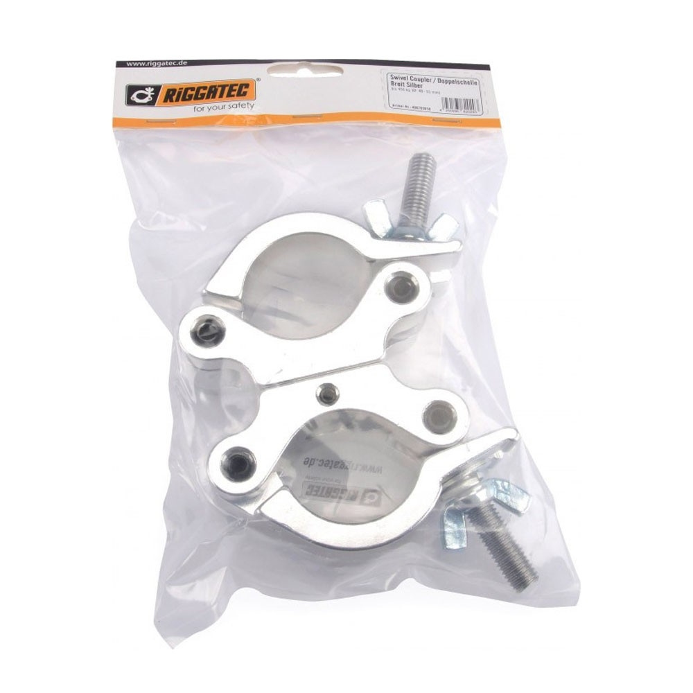 RIGGATEC Swivel Coupler Heavy Zilver max. Load 500 kg (48 - 51 mm)