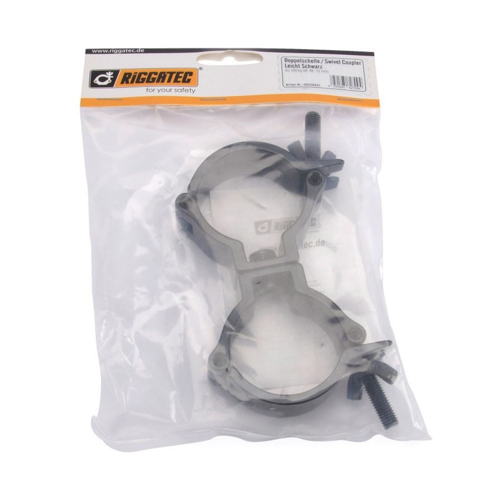 RIGGATEC Swivel Coupler Light Zwart max. Load 100kg (48 - 51 mm)