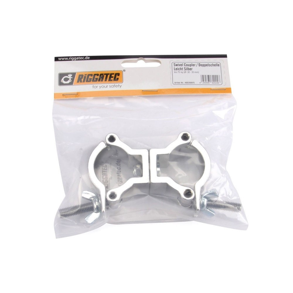 RIGGATEC Swivel Coupler Slim Zilver max. 50 kg (32 - 35 mm)