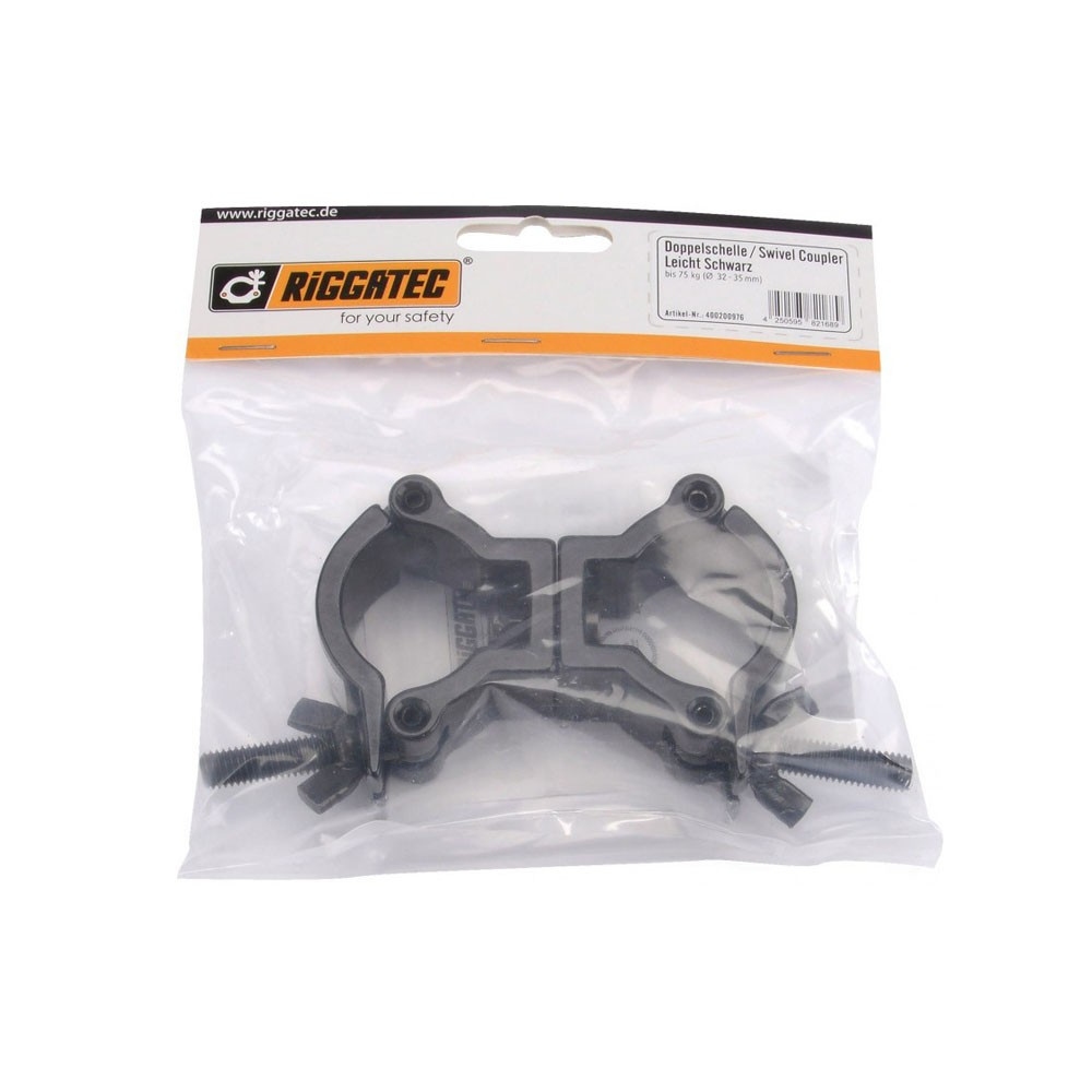 RIGGATEC Swivel Coupler Slim Zwart max. 50 kg (32 - 35 mm)