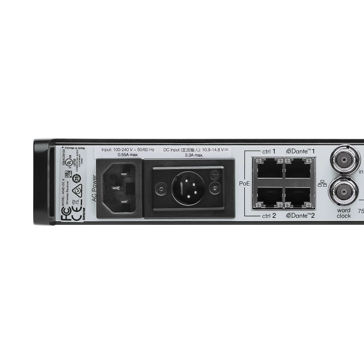 Shure AD4Q-DC,  Four-Channel Digital Wireless Receiver