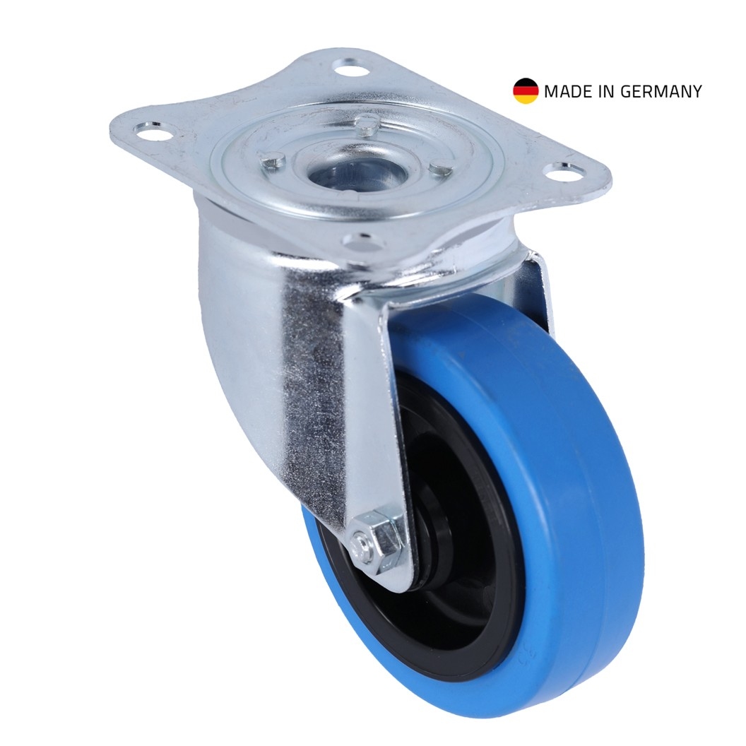 Tente Swivel Castor 100 mm with Blue Wheel