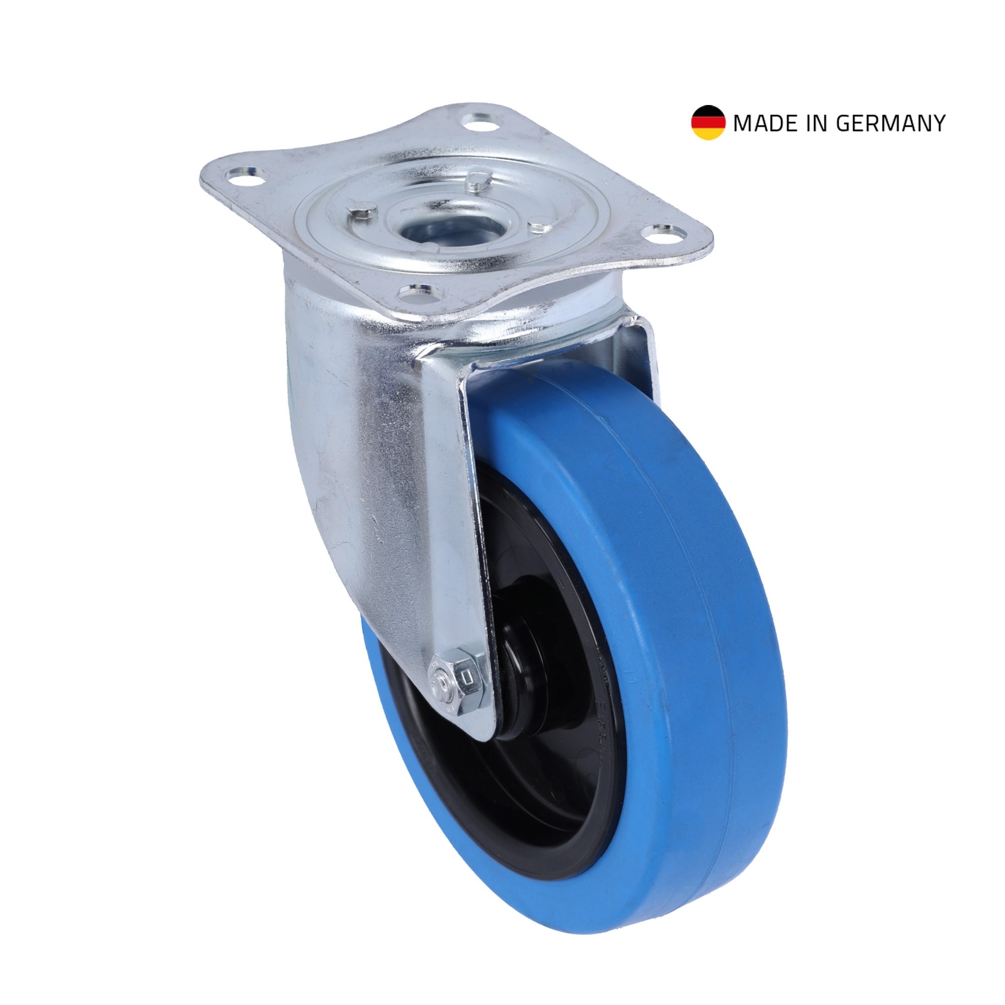 Tente Swivel Castor 125 mm with Blue Wheel